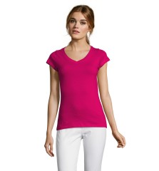 Camiseta COLOR personalizable mujer cuello pico